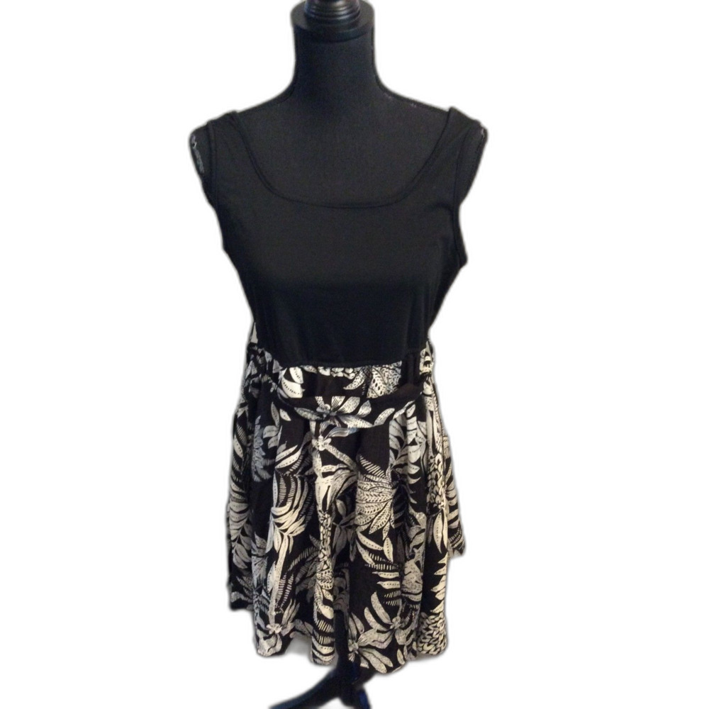 New Cupshe Beach Dress Sunset Escape Large L Black white Beach Vacation Cruise